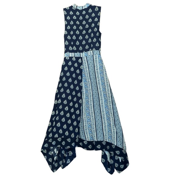 Anthropologie Maeve Paisley Bandana Patchwork Motif Midi Knee Length Dress, Sz 2 - Picture 6 of 11